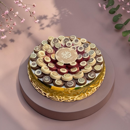 VIP Stainless Steel Platter with Assorted Belgian Chocolate | E106