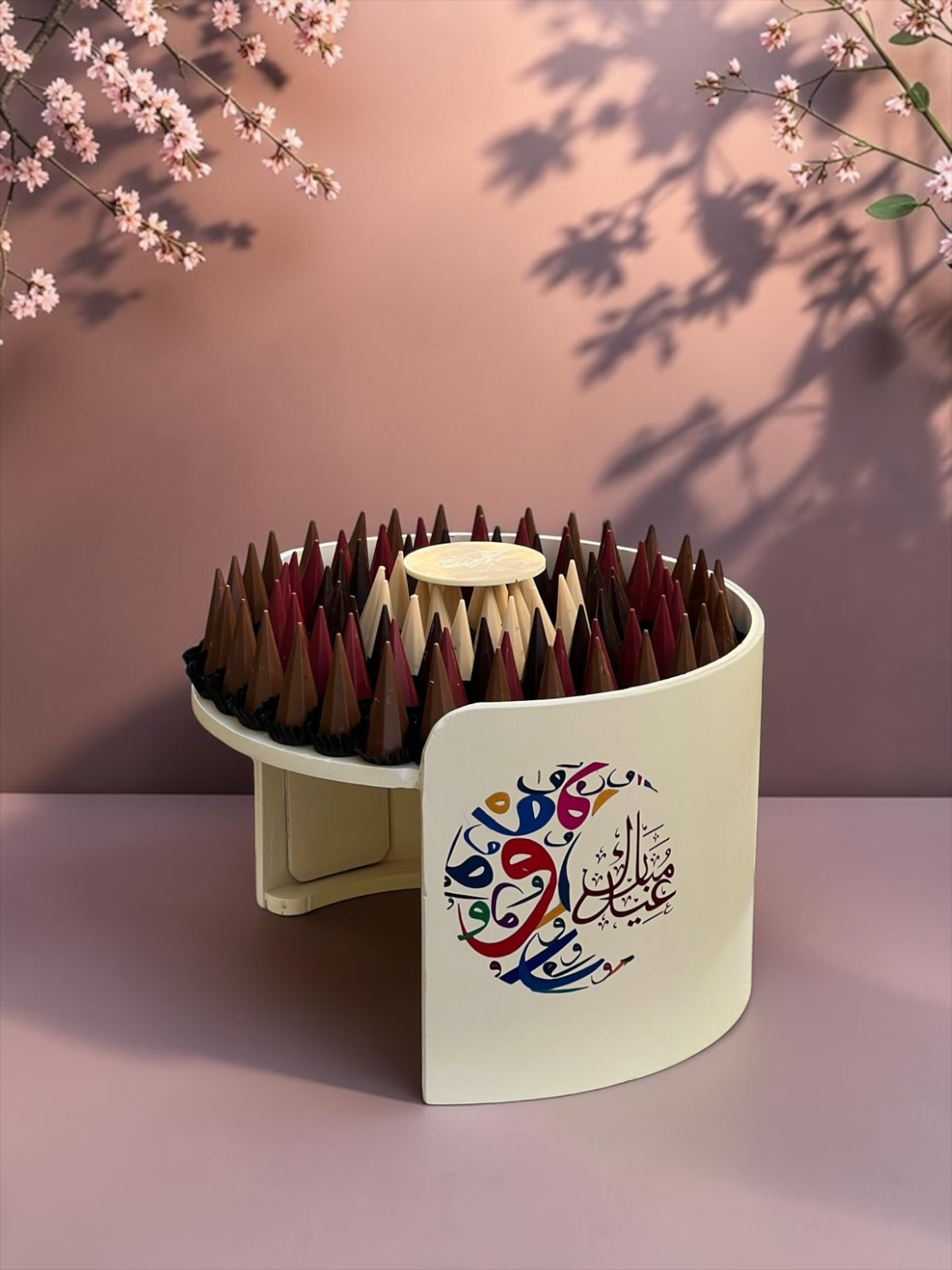 Wooden Stand with Chocolate Cones | EO145