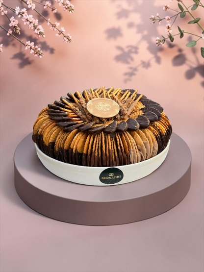 Ceramic Platter – Chocolate-Dipped Fan Wafers | EO140