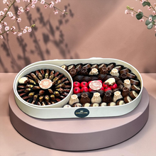 Giovanni Oval Jade Box with Assorted Belgian Chocolate | EO164